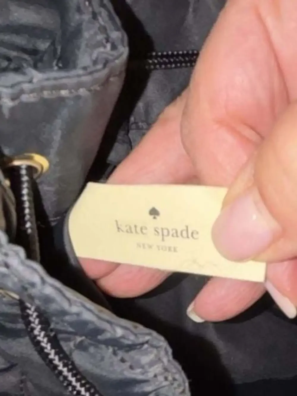 Kate Spade New York Ellie Quilted Nylon Black Large Flap Backpack